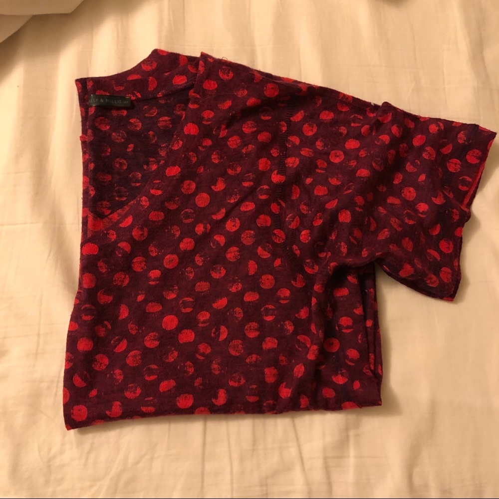 Short Sleeve Polka Dot Top